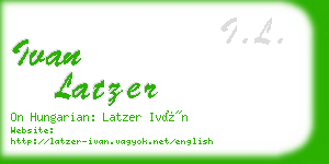 ivan latzer business card